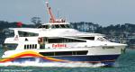 ID 854 JET RAIDER (1990, Fullers Ferries) inbound from Waiheke Island to the downtown ferry basin, Auckland, NZ.